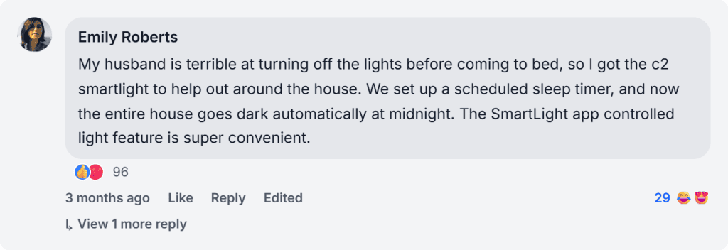 SmartLight Facebook Reviews