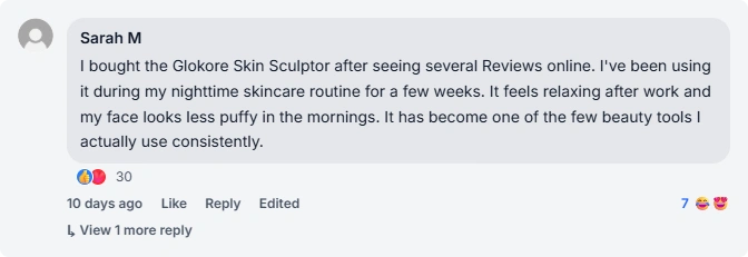 Glokore LED Skin Sculptor Reviews in facebook