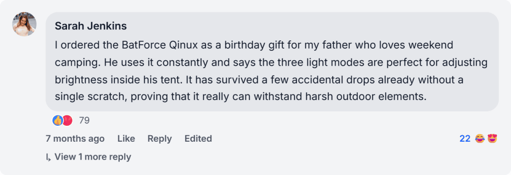 Qinux BatForce Facebook Reviews