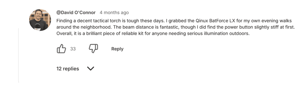 Qinux BatForce Youtube Reviews