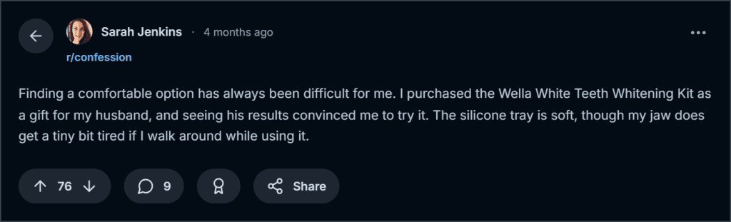 WellaWhite Teeth Whitening Kit Reddit Reviews