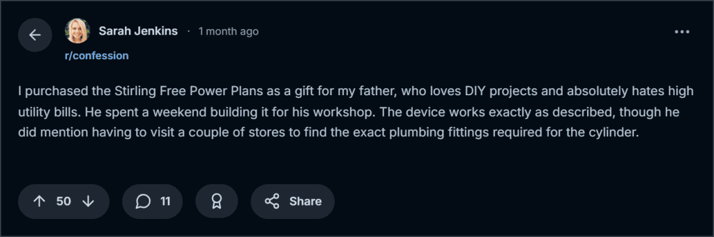 Stirling Free Power Reddit Reviews