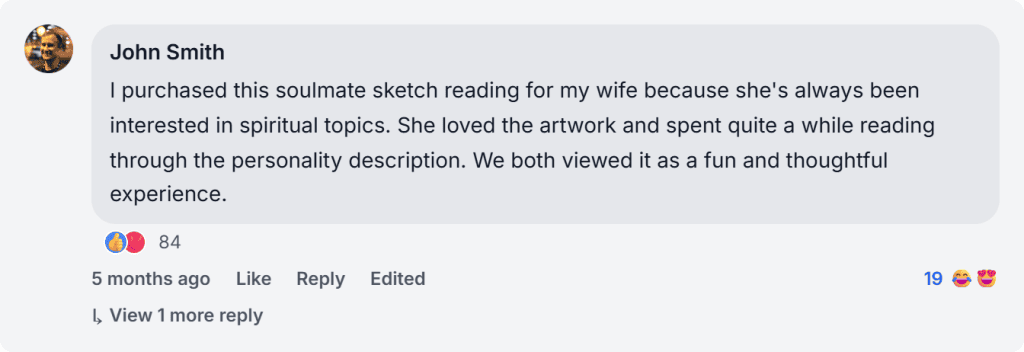 soulmate sketch reading facebook