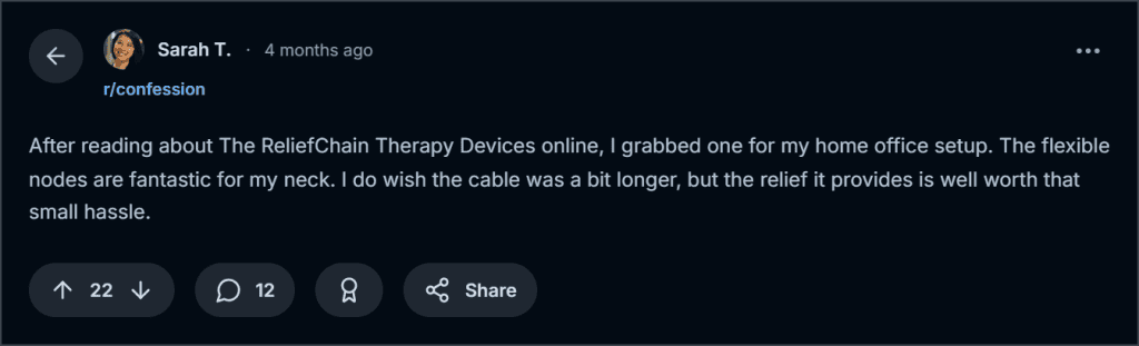 Welnax Relief Chain reddit reviews