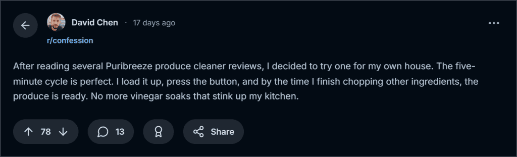Produce Cleaner by PuriBreeze reddit