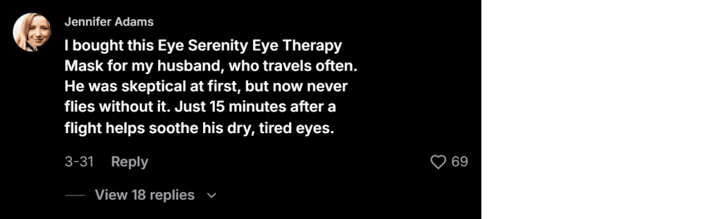 Eye Serenity Eye Relief Mask review tiktok